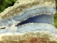 Natural Blue Lace Agate Geode Specimens x 3 From Malawi - Toprock Gemstones and Minerals 