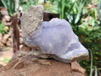 Natural Blue Lace Agate Geode Specimens x 3 From Malawi - Toprock Gemstones and Minerals 