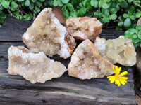 Natural Limonite Quartz Clusters x 5 From Solwezi, Zambia - Toprock Gemstones and Minerals 