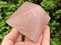 Polished Rose Quartz Pyramids x 4 From Madagascar