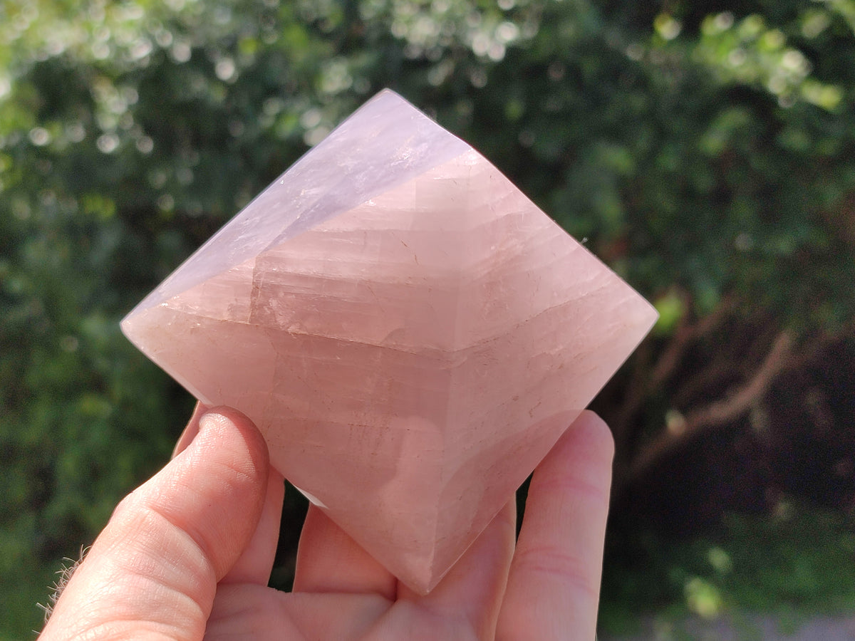 Polished Rose Quartz Pyramids x 4 From Madagascar - Toprock Gemstones and Minerals 