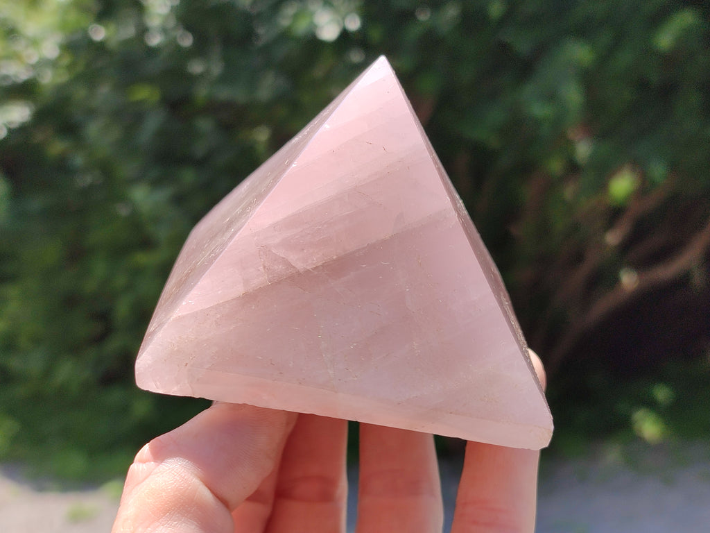 Polished Rose Quartz Pyramids x 4 From Madagascar - Toprock Gemstones and Minerals 