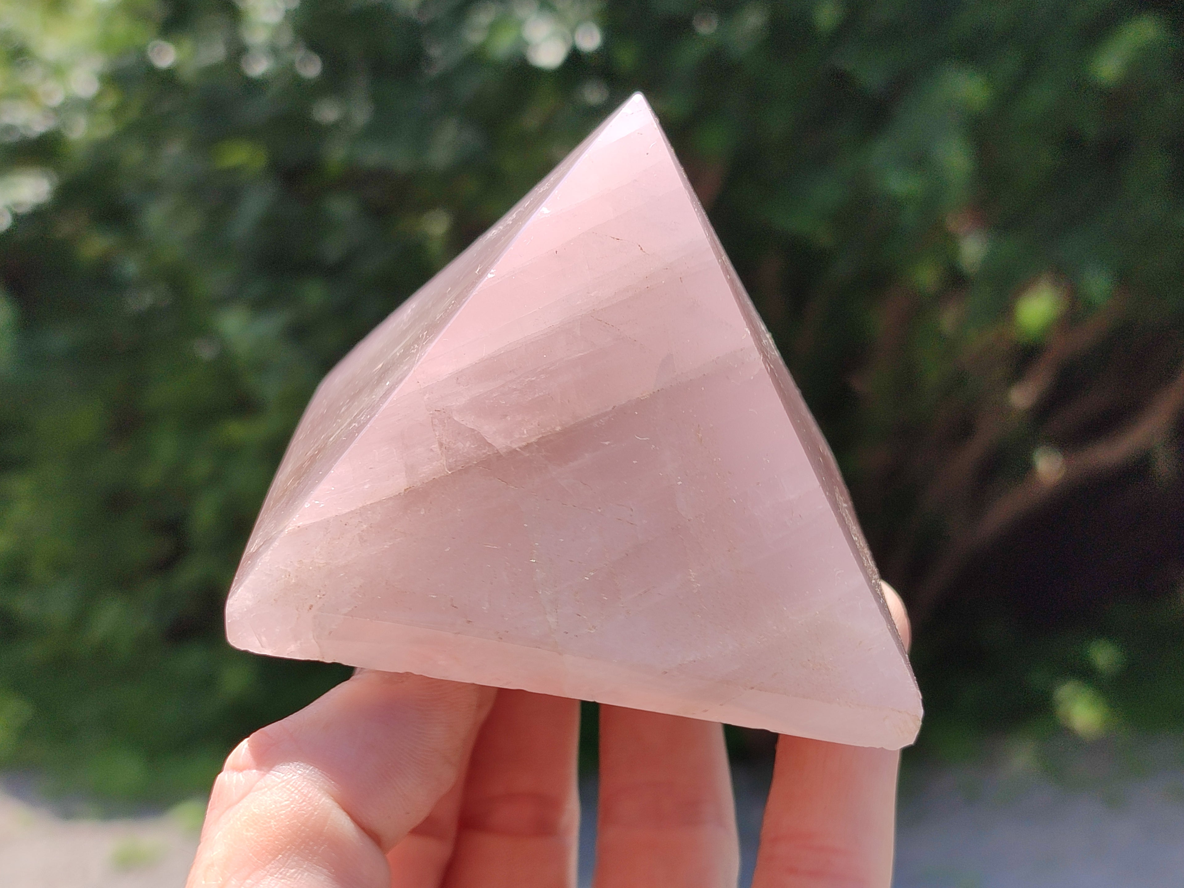 Polished Rose Quartz Pyramids x 4 From Madagascar - Toprock Gemstones and Minerals 
