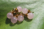 Polished Pair of Rose Quartz Stud Earrings - sold per Pair - From South Africa - Toprock Gemstones and Minerals 