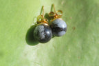 Polished Pair of Snowflake Obsidian Stud Earrings - sold per Pair - From Mexico - Toprock Gemstones and Minerals 