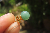 Polished Pair of Aventurine Stud Earrings - Sold per Pair - From Zimbabwe - Toprock Gemstones and Minerals 