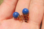 Polished Pair of Lapis Lazuli Stud Earrings - Sold Per Pair - From Afghanistan - Toprock Gemstones and Minerals 