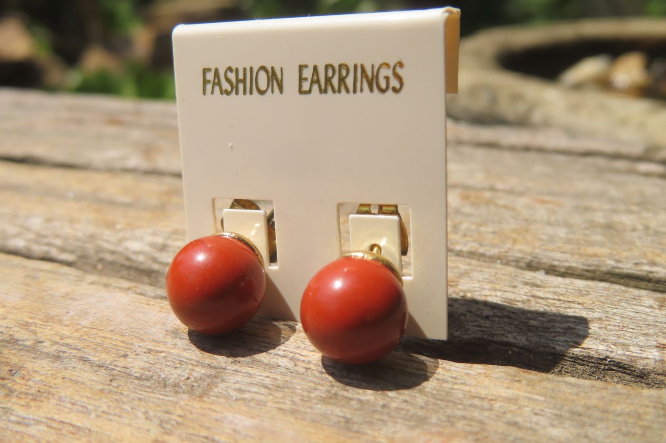 Polished Pair of Red Jasper Stud Earrings - Sold per Pair - From South Africa - Toprock Gemstones and Minerals 