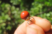 Polished Pair of Red Jasper Stud Earrings - Sold per Pair - From South Africa - Toprock Gemstones and Minerals 