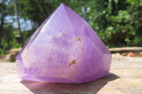 Polished Window Amethyst Quartz Crystals x 2 From Akansobe, Madagascar - Toprock Gemstones and Minerals 