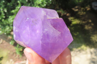 Polished Window Amethyst Quartz Crystals x 2 From Akansobe, Madagascar - Toprock Gemstones and Minerals 