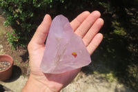 Polished Window Amethyst Quartz Crystals x 2 From Akansobe, Madagascar - Toprock Gemstones and Minerals 