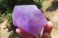 Polished Window Amethyst Quartz Crystals x 2 From Akansobe, Madagascar - Toprock Gemstones and Minerals 