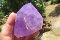 Polished Window Amethyst Quartz Crystals x 2 From Akansobe, Madagascar - Toprock Gemstones and Minerals 