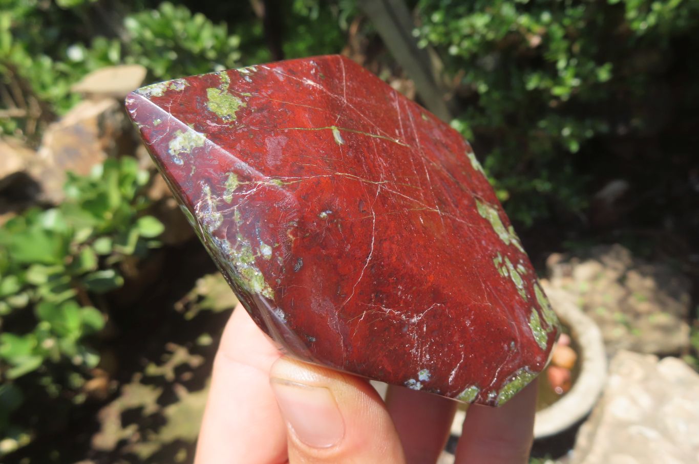 Polished Bastite Dragons Blood Stone Points x 4 From Tshipise, South Africa - Toprock Gemstones and Minerals 