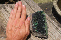 Natural Libethenite Crystals On Dolomite Matrix Specimen x 1 From Shituru, Congo
