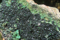 Natural Libethenite Crystals On Dolomite Matrix Specimen x 1 From Shituru, Congo
