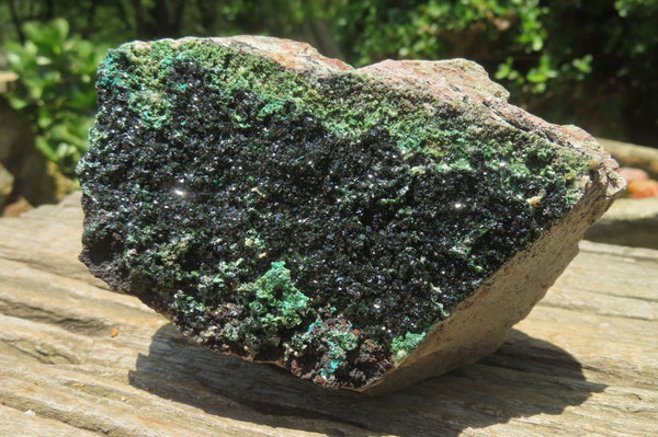 Natural Libethenite Crystals On Dolomite Matrix Specimen x 1 From Shituru, Congo