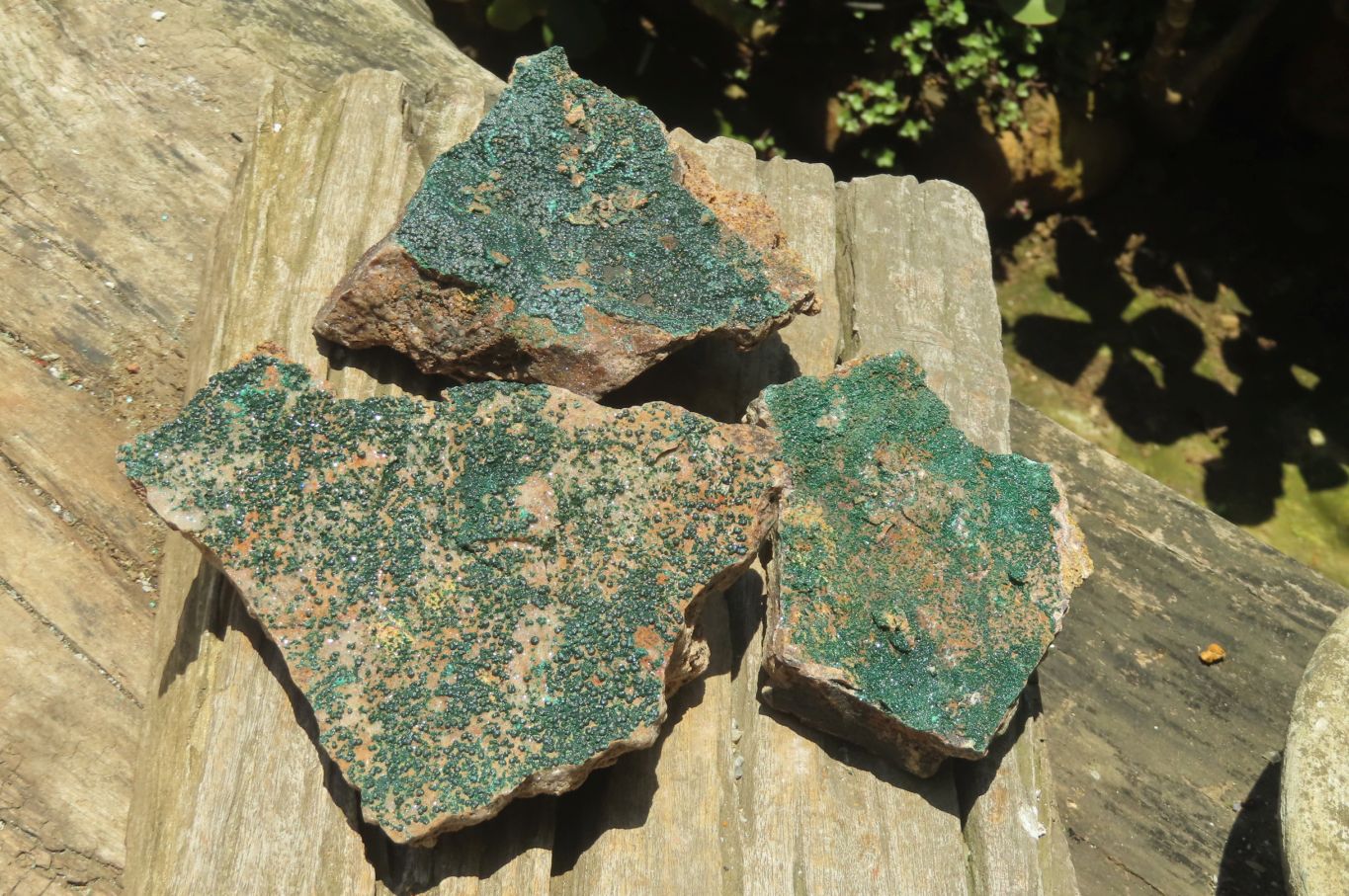 Natural Botryoidal Malachite Specimens x 3 From Tenke Fungurume, Congo - Toprock Gemstones and Minerals 