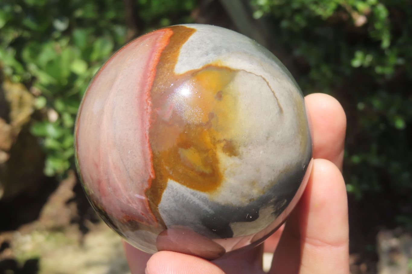 Polished Polychrome Jasper Spheres x 3 From Madagascar - Toprock Gemstones and Minerals 