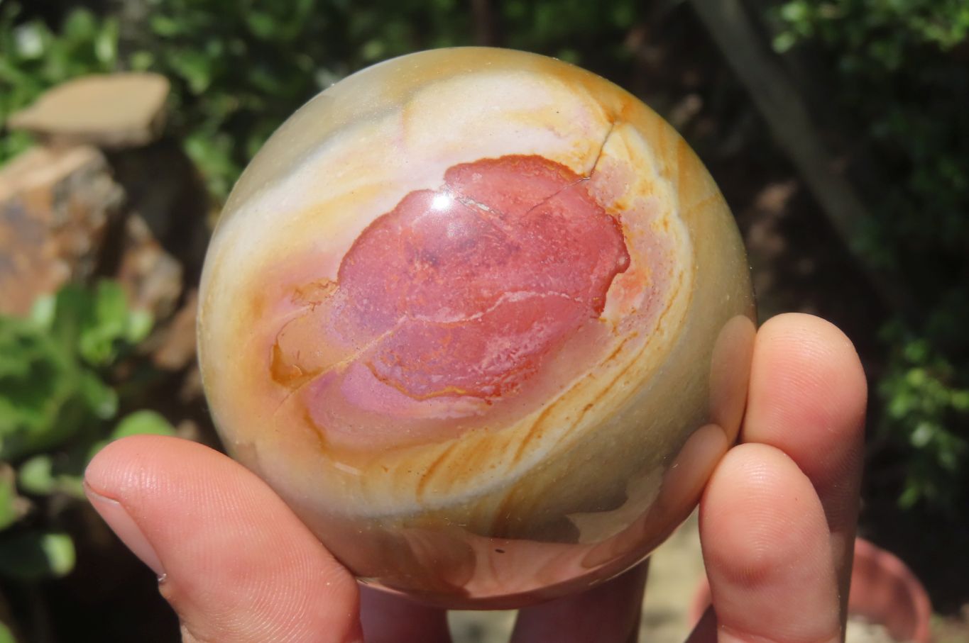 Polished Polychrome Jasper Spheres x 3 From Madagascar - Toprock Gemstones and Minerals 