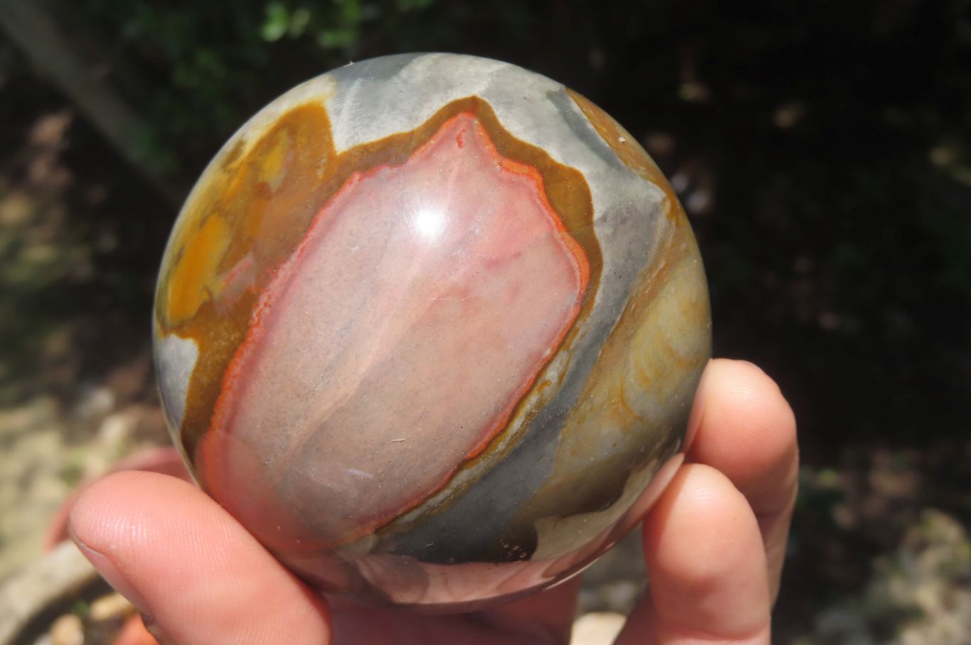 Polished Polychrome Jasper Spheres x 3 From Madagascar - Toprock Gemstones and Minerals 