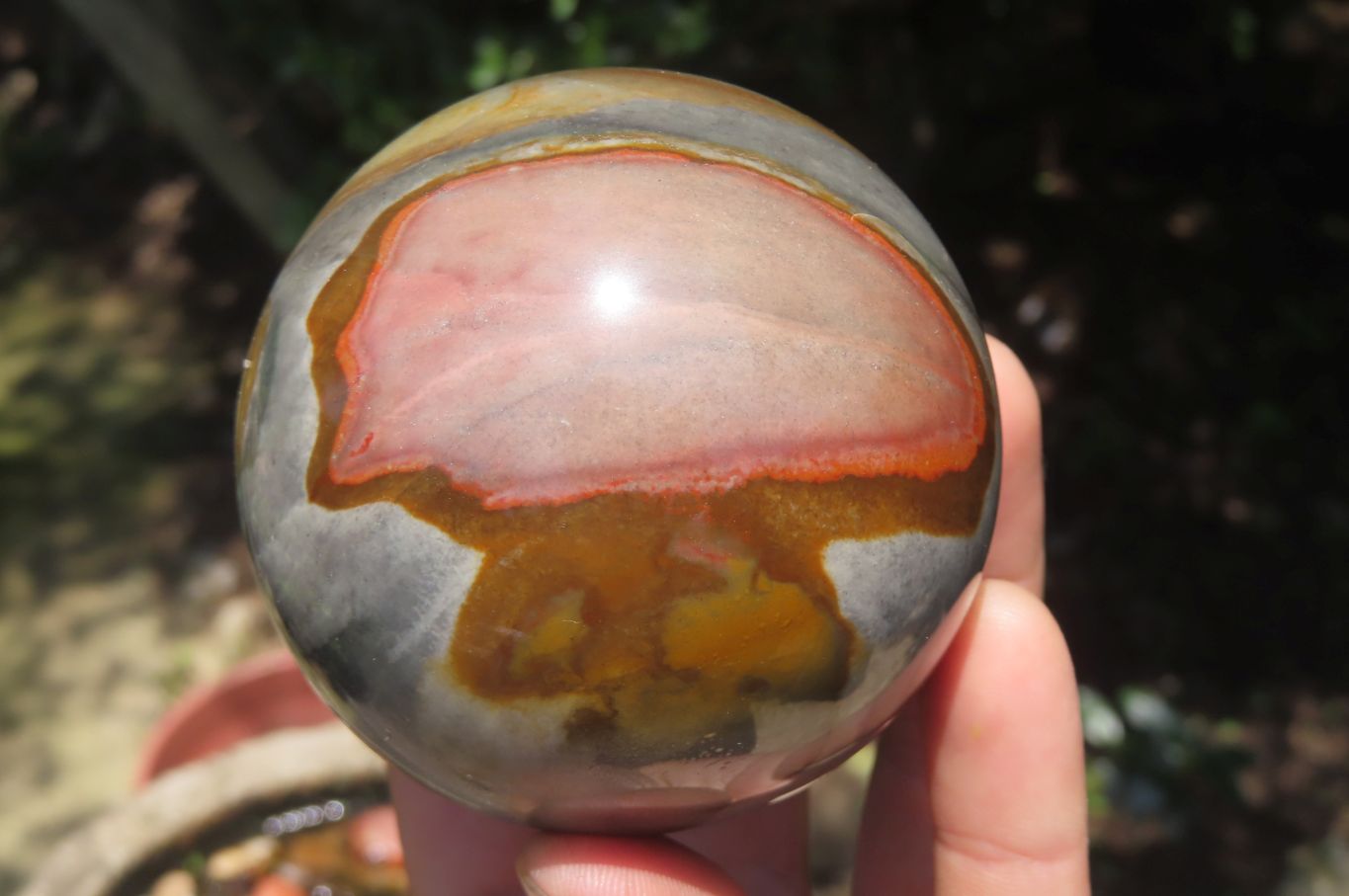 Polished Polychrome Jasper Spheres x 3 From Madagascar - Toprock Gemstones and Minerals 