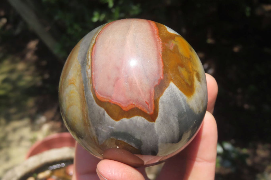 Polished Polychrome Jasper Spheres x 3 From Madagascar - Toprock Gemstones and Minerals 