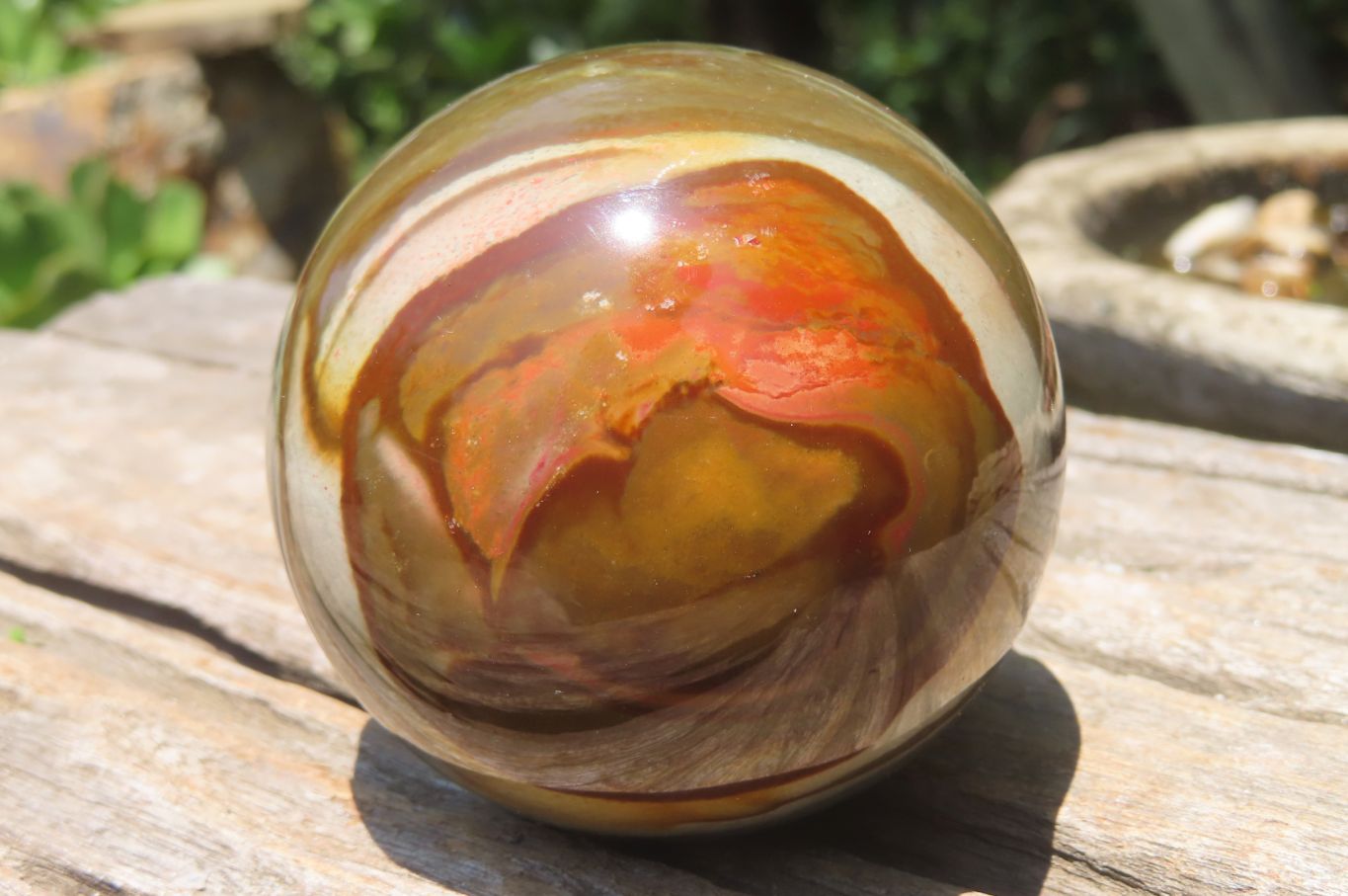 Polished Polychrome Jasper Spheres x 3 From Madagascar - Toprock Gemstones and Minerals 