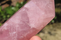 Polished Double Terminated Rose Quartz Points x 6 From Ambatondrazaka, Madagascar - Toprock Gemstones and Minerals 