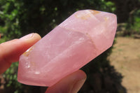 Polished Double Terminated Rose Quartz Points x 6 From Ambatondrazaka, Madagascar - Toprock Gemstones and Minerals 