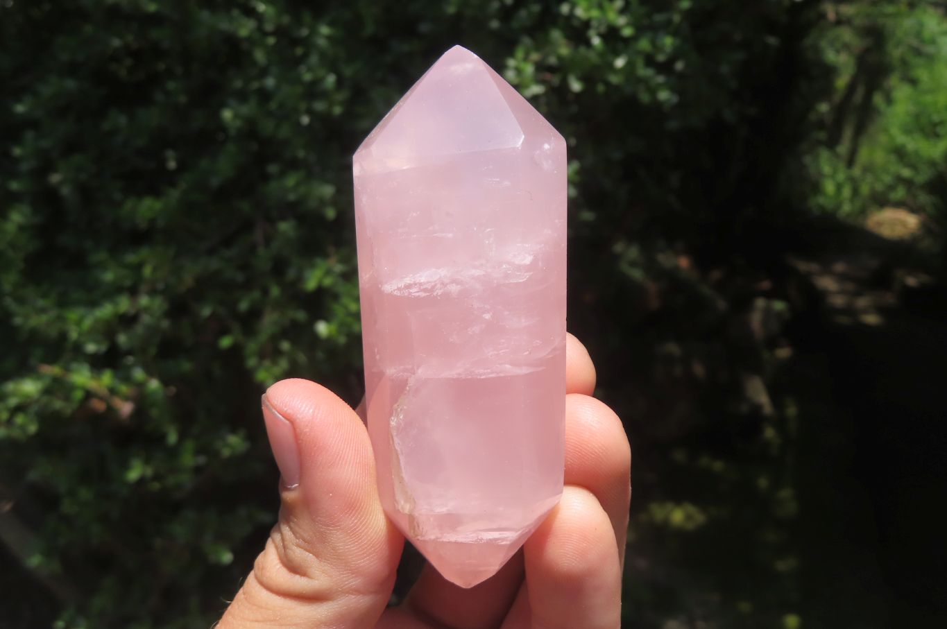 Polished Double Terminated Rose Quartz Points x 6 From Ambatondrazaka, Madagascar - Toprock Gemstones and Minerals 