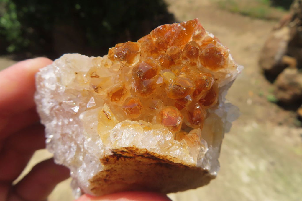 Natural Limonite Quartz Clusters x 12 From Solwezi, Zambia - Toprock Gemstones and Minerals 