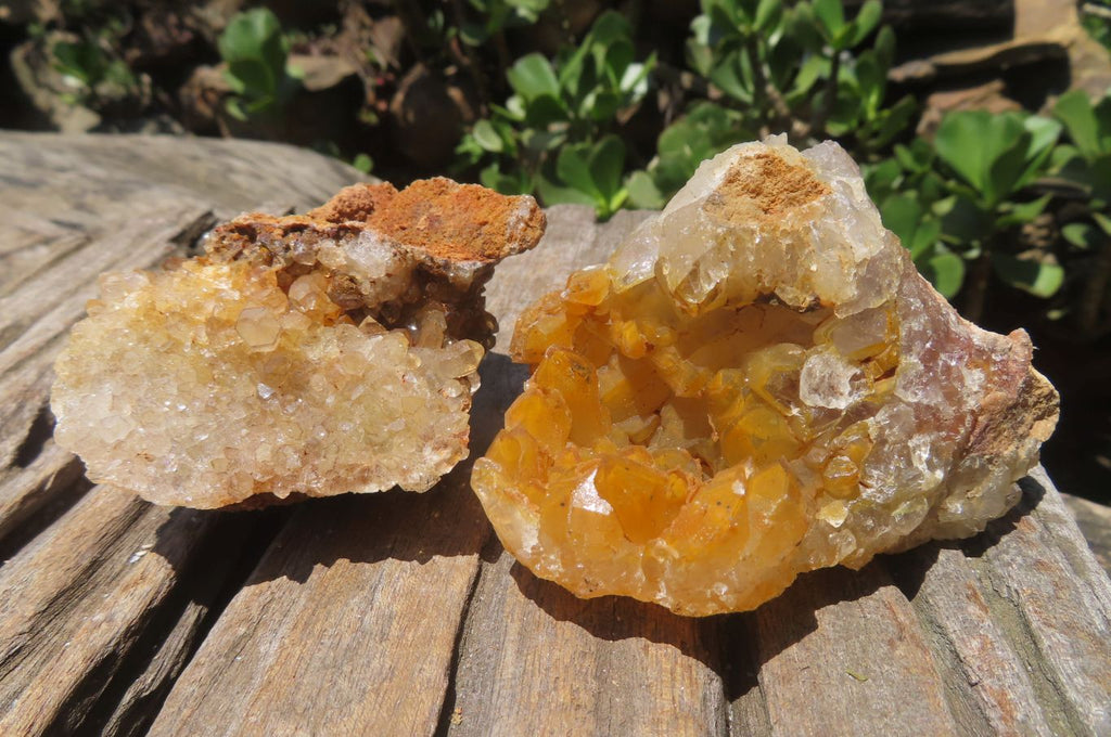 Natural Limonite Quartz Clusters x 12 From Solwezi, Zambia - Toprock Gemstones and Minerals 