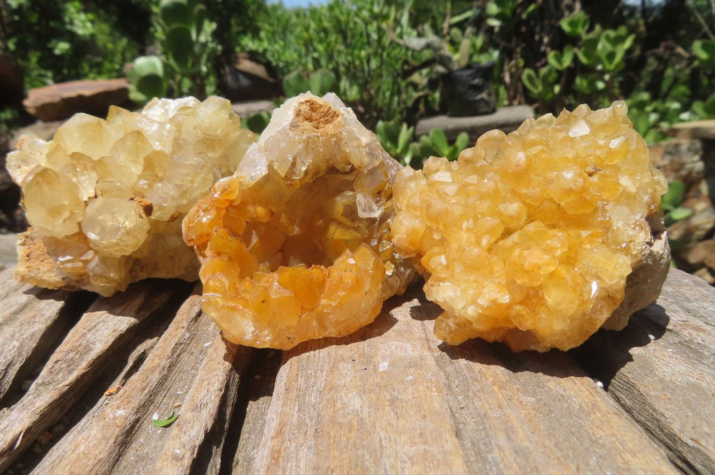 Natural Limonite Quartz Clusters x 12 From Solwezi, Zambia - Toprock Gemstones and Minerals 