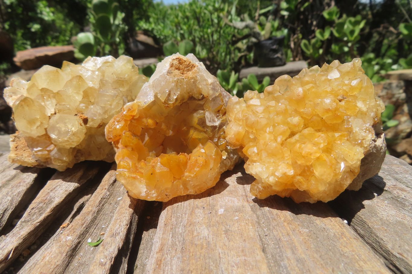 Natural Limonite Quartz Clusters x 12 From Solwezi, Zambia - Toprock Gemstones and Minerals 