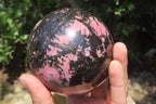 Polished Rhodonite Sphere x 1 From Madagascar - Toprock Gemstones and Minerals 