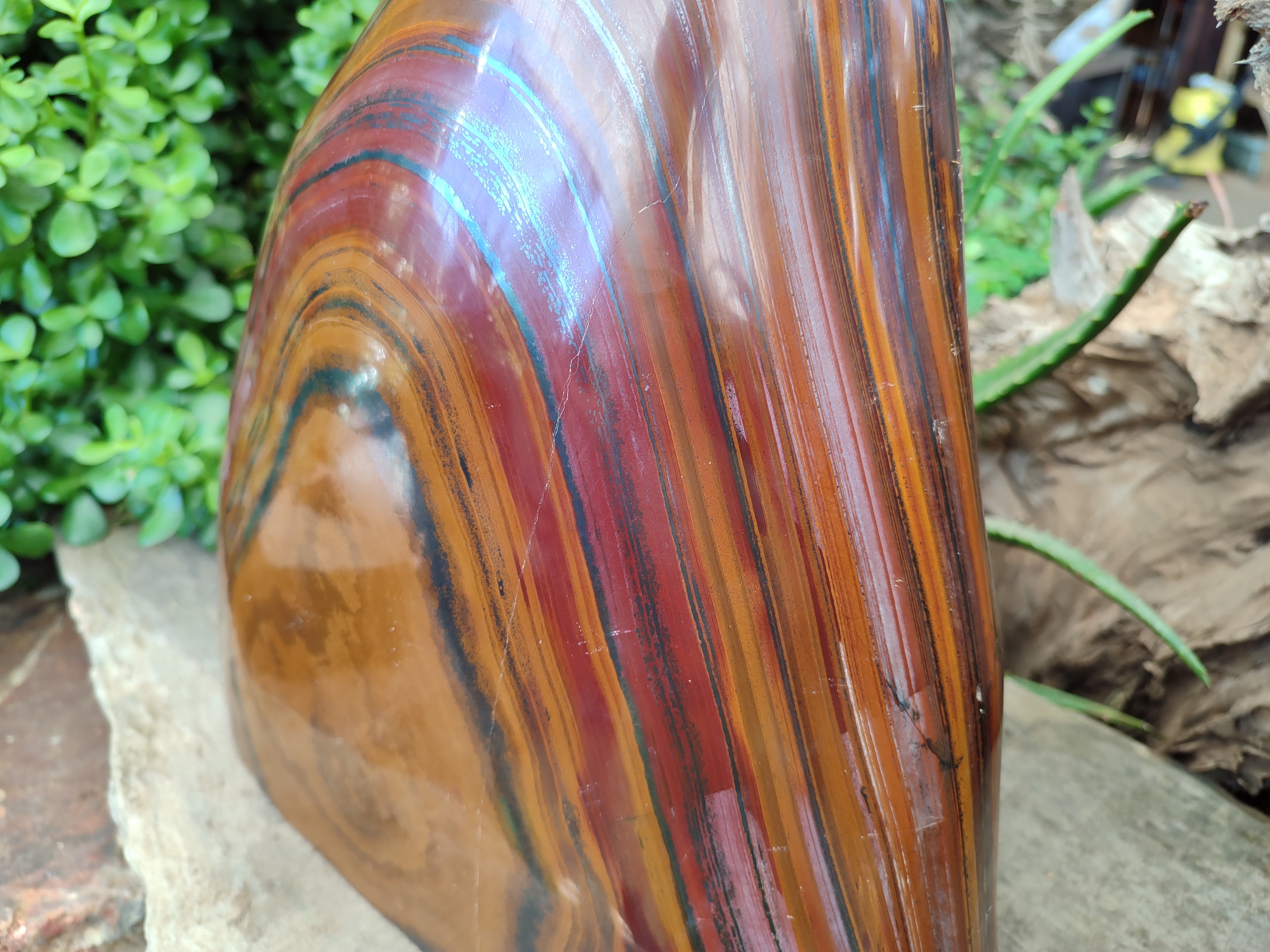 Polished Banded Tiger Iron Jasper Free Form x 1 From Northern Cape, South Africa - Toprock Gemstones and Minerals 