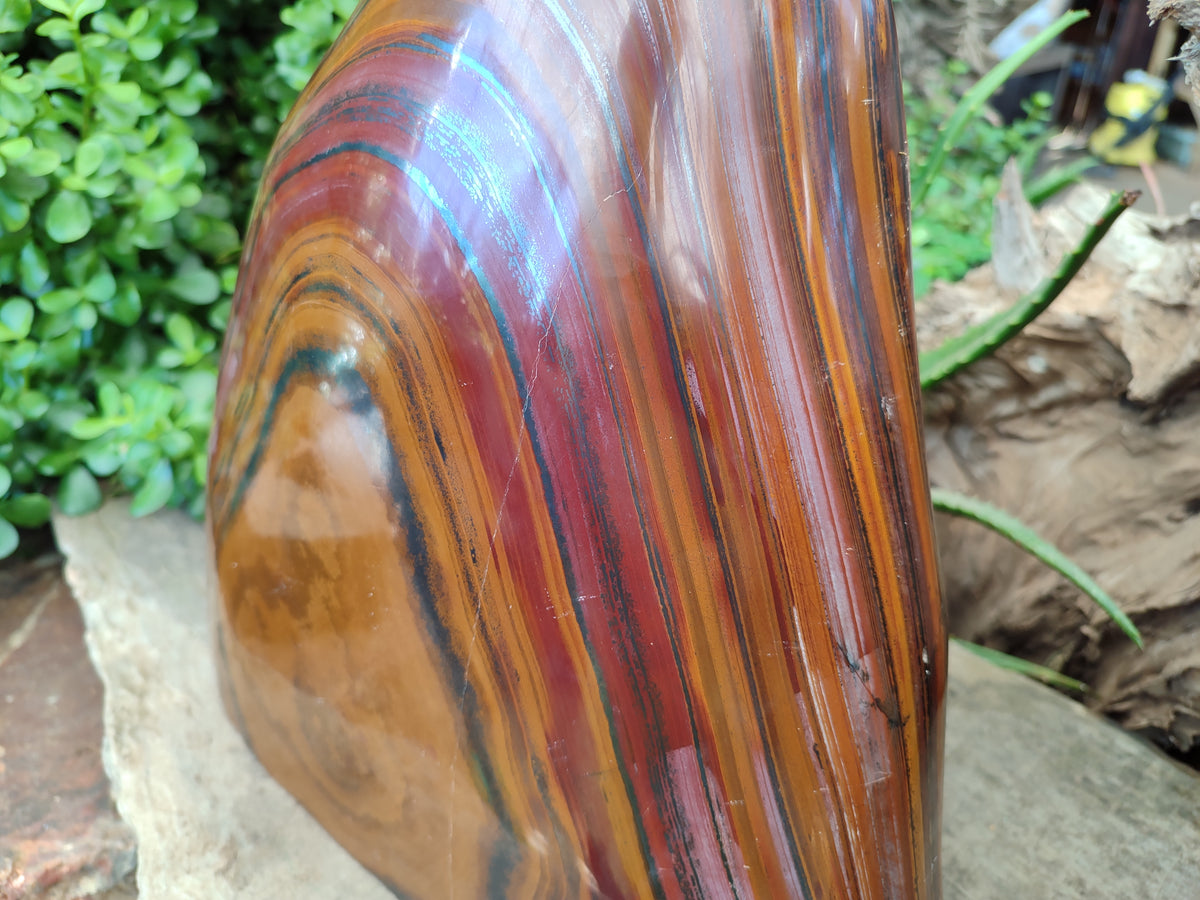 Polished Banded Tiger Iron Jasper Free Form x 1 From Northern Cape, South Africa - Toprock Gemstones and Minerals 