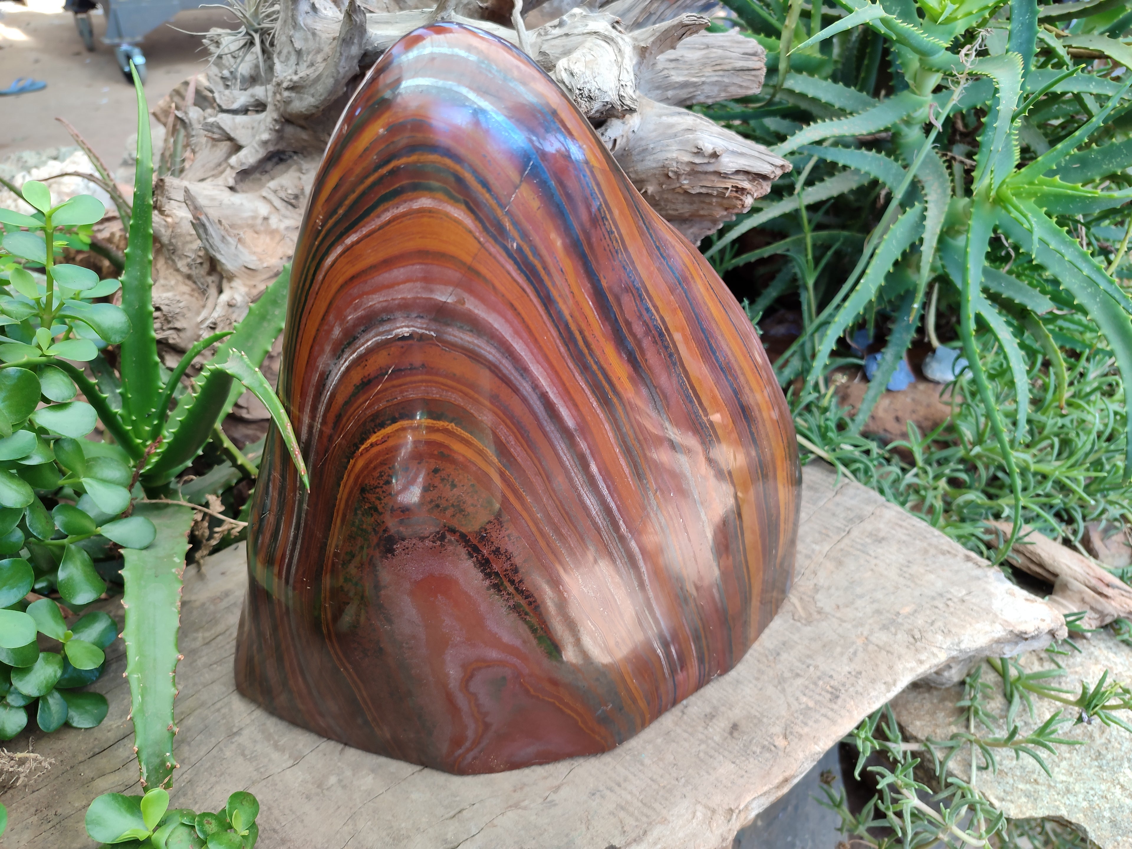 Polished Banded Tiger Iron Jasper Free Form x 1 From Northern Cape, South Africa - Toprock Gemstones and Minerals 