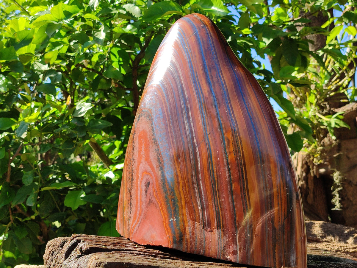 Polished Banded Tiger Iron Jasper Free Form x 1 From Northern Cape, South Africa - Toprock Gemstones and Minerals 