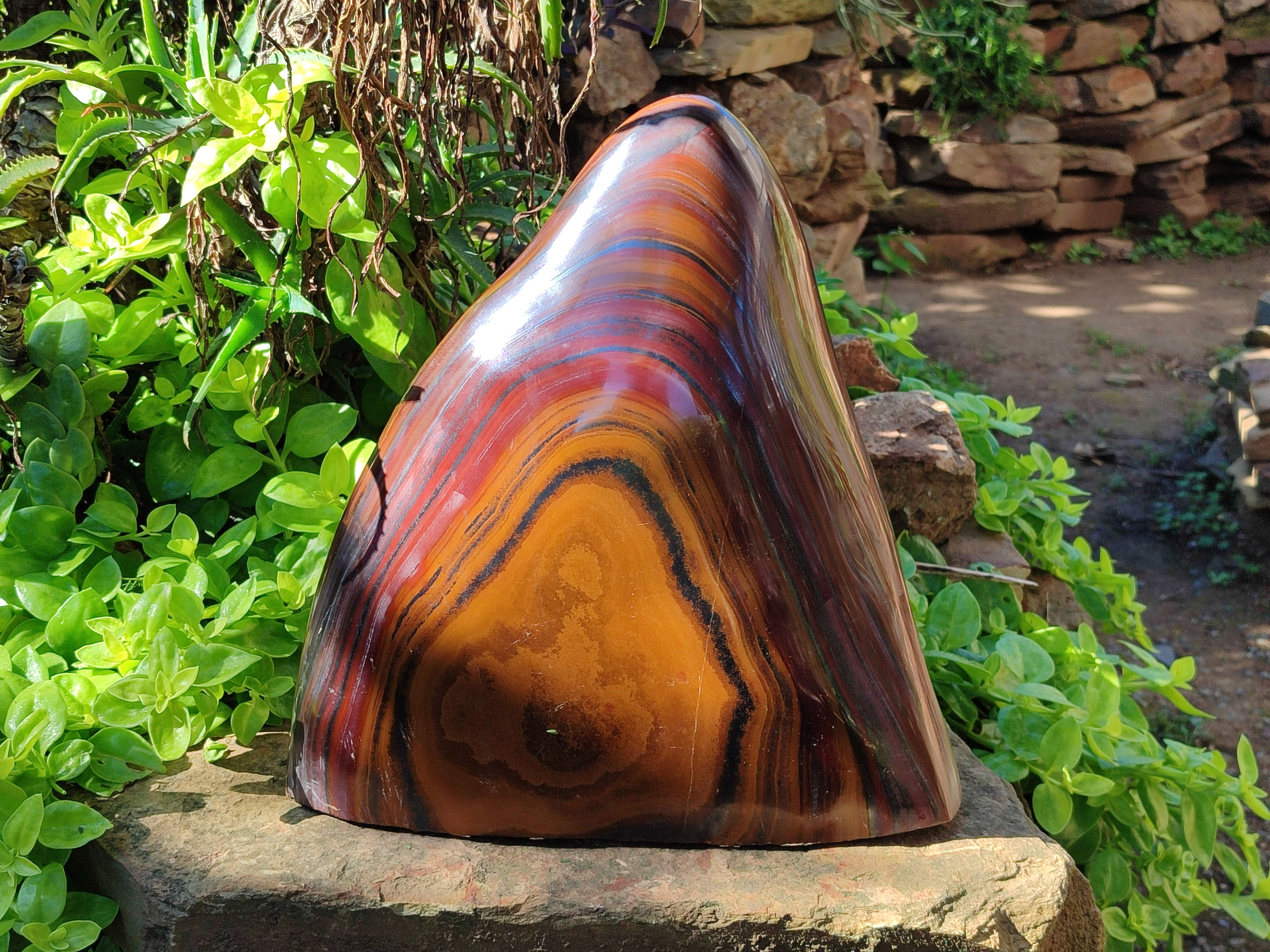 Polished Banded Tiger Iron Jasper Free Form x 1 From Northern Cape, South Africa - Toprock Gemstones and Minerals 