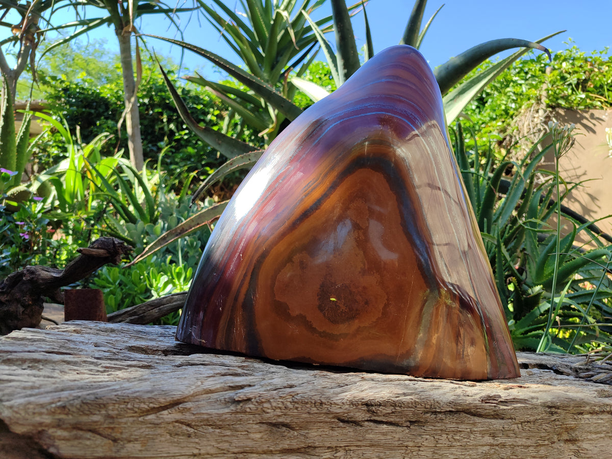 Polished Banded Tiger Iron Jasper Free Form x 1 From Northern Cape, South Africa - Toprock Gemstones and Minerals 