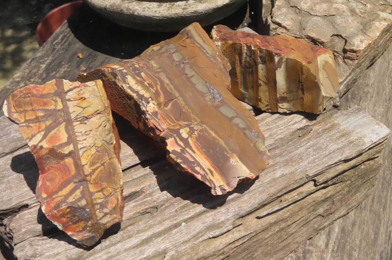 Natural Nguni Jasper Cobbed Specimens x 3 From Prieska, South Africa - Toprock Gemstones and Minerals 
