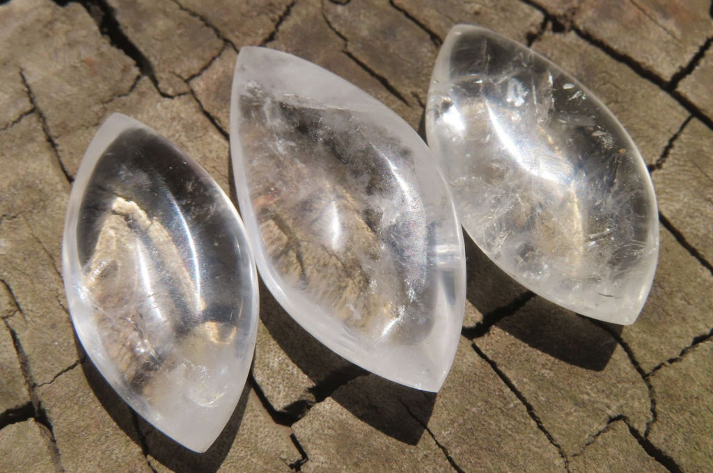 Polished Clear Quartz "Angel Tears" Pendant Pieces x 24 From Madagascar - Toprock Gemstones and Minerals 