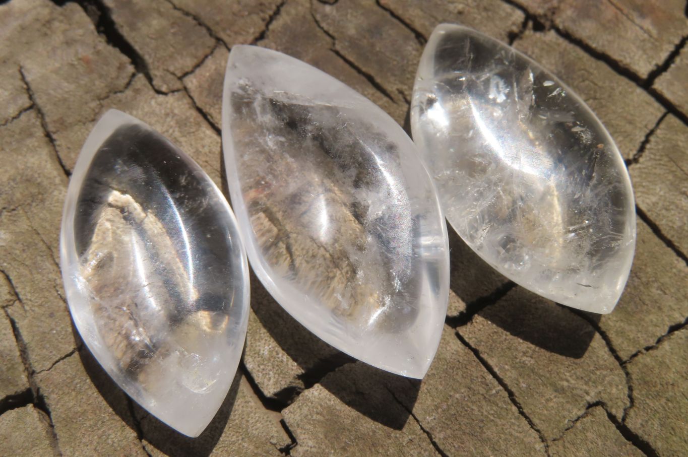 Polished Clear Quartz "Angel Tears" Pendant Pieces x 24 From Madagascar - Toprock Gemstones and Minerals 