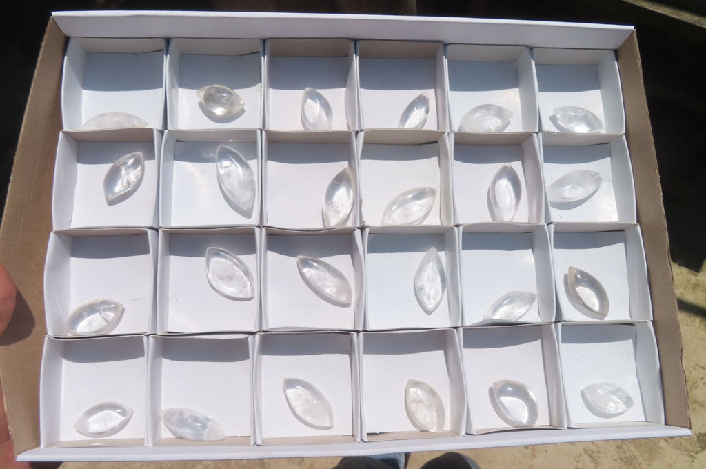 Polished Clear Quartz "Angel Tears" Pendant Pieces x 24 From Madagascar - Toprock Gemstones and Minerals 