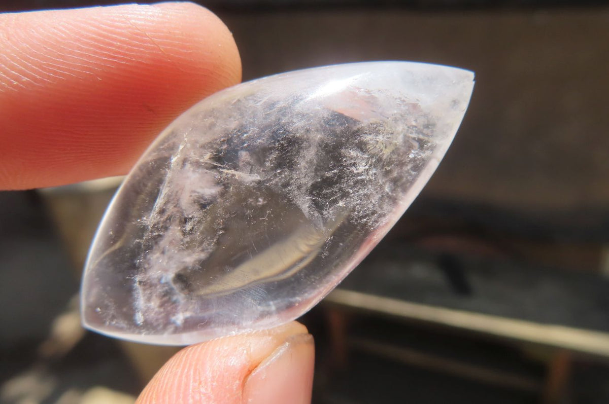 Polished Clear Quartz "Angel Tears" Pendant Pieces x 24 From Madagascar - Toprock Gemstones and Minerals 