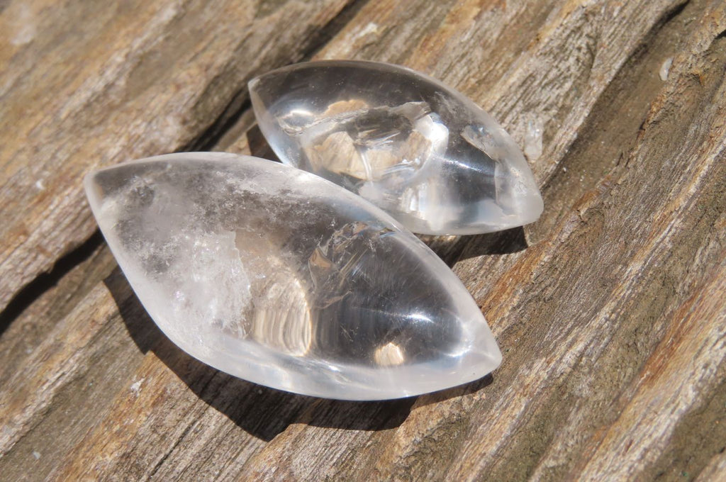 Polished Clear Quartz "Angel Tears" Pendant Pieces x 24 From Madagascar - Toprock Gemstones and Minerals 