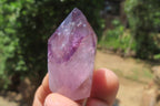 Polished Smokey Window Amethyst Quartz Crystals x 24 From Akansobe, Madagascar - Toprock Gemstones and Minerals 